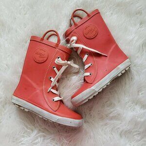 Western Chief Unisex Kid's Lace up Sneaker Rain Boots Waterproof Rubber Red SZ 1